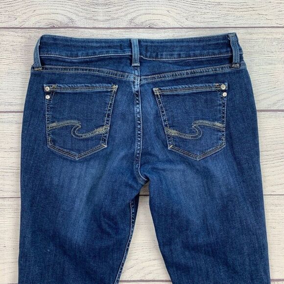 Silver Jeans Suki sz 29 Skinny Crop Dark Wash Inseam 24.5" - Picture 6 of 9